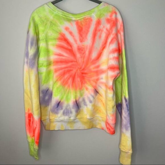 RE/DONE x Hanes Crewneck Pullover Sweatshirt Tie Dye Classic Raglan Size Small - Picture 4 of 6